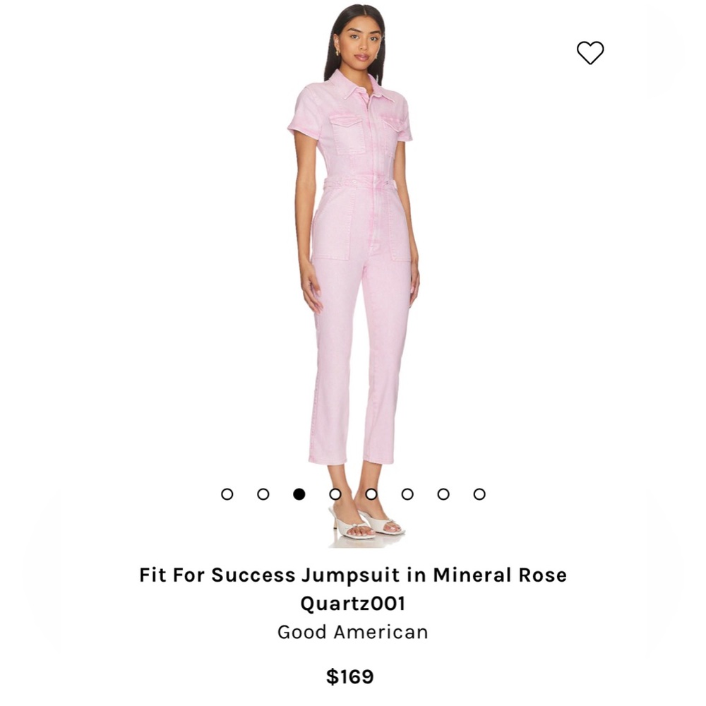 Good American Fit for success jumpsuit Mineral Rose quartz 001 size M